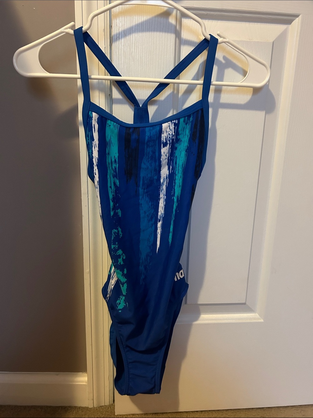 Girls' Blue Striped One-Piece Swimsuit - Kids